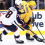 Nashville Predators right wing Michael McCarron (47) passes the puck in front of Columbus Blue Jackets defenseman Damon Severson (78) in the third period at Bridgestone Arena.