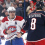 Columbus Blue Jackets defenseman Zach Werenski (8) and Montreal Canadiens right wing Brendan Gallagher (11) fight during the second period at Nationwide Arena.