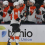 Philadelphia Flyers right wing Owen Tippett (74) celebrates his goal against the Columbus Blue Jackets during the first period at Nationwide Arena.