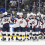 Columbus Blue Jackets celebrate after defeating the St. Louis Blues at Enterprise Center.