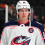 Columbus Blue Jackets center Kent Johnson (91) warms up before a game against the Vegas Golden Knights at T-Mobile Arena.