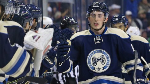 Zach Werenski had the winner for the Columbus Blue Jackets Thursday night against the Florida Panthers.