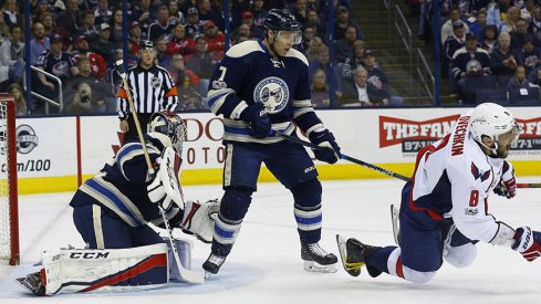 Bobrovsky with an Ovechkin screen