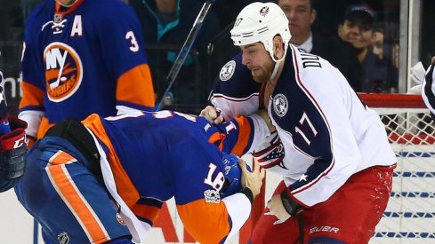 Brandon Dubinsky brought it with Andrew Ladd