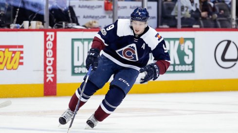 Matt Duchene skates the puck through the neutral zone