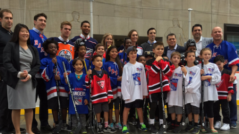 Seth Jones and other NHL superstars help kids out at the Today Show