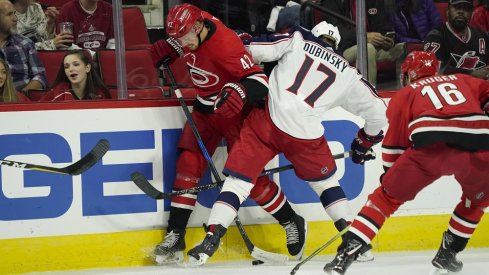 The Blue Jackets and Hurricanes played hockey.