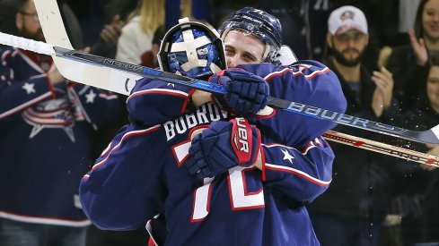 Sergei Bobrovsky and Nick Foligno