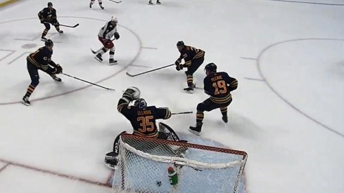 Artemi Panarin scores a sick backhand goal against the Buffalo Sabres