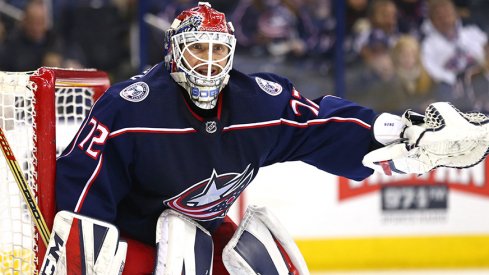 Sergei Bobrovsky directs traffic against the Philadelphia Flyers 