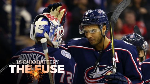 Blue Jackets goaltender Sergei Bobrovsky and defenseman Seth Jones