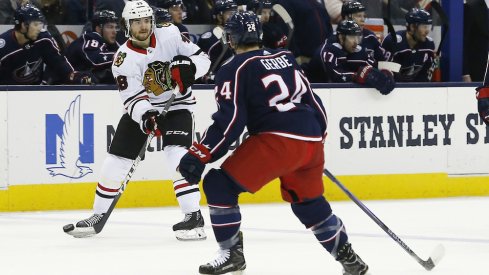 Blue Jackets forward Nathan Gerbe