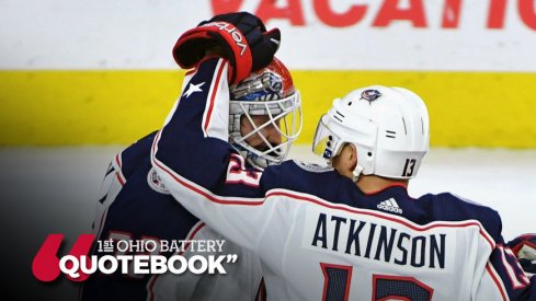 Sergei Bobrovsky and Cam Atkinson