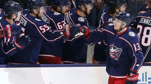 Cam Atkinson had two goals in the Blue Jackets' come-from-behind win over the Detroit Red Wings