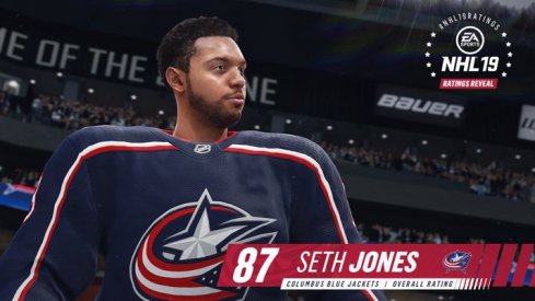Seth Jones comes in at an 87 in EA NHL 19.