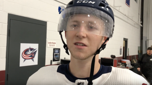 Columbus Blue Jackets forward Jonathan Davidsson discusses his training camp and tournament performance.