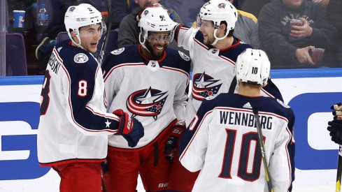 Anthony Duclair and Josh Anderson have twelve total goals on the season for the Columbus Blue Jackets so far.