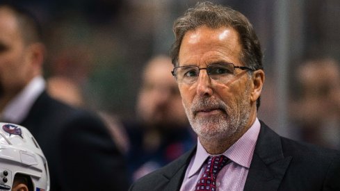 John Tortorella looks on as his Blue Jackets take on the Dallas Stars on November 12th in Dallas.