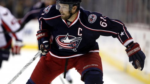 Rick Nash skates down the wing against the Washington Capitals