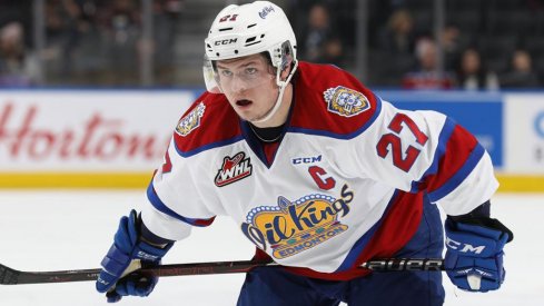 Trey-Fix Wolansky captain of the Edmonton Oil Kings signed his entry-level contract with Columbus on Friday