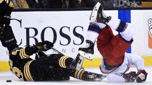 Brad Marchand and Nick Foligno will tangle again tonight.