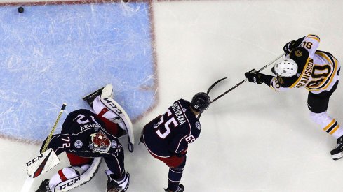 Sergei Bobrovsky didn't get any help last night. 