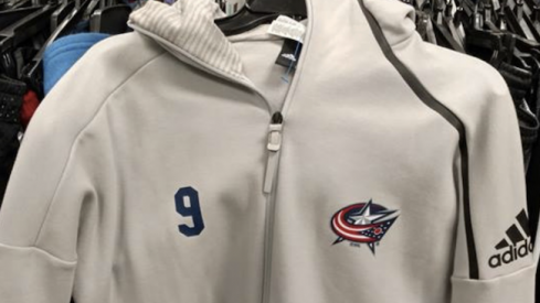 Artemi Panarin's team-issued Adidas warm-up jacket found its way to a local thrift store.