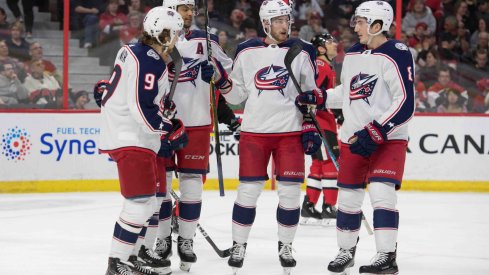 The Blue Jackets scored three goals in the opening period to set the pace for a victory over the Ottawa Senators.