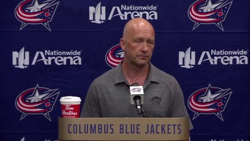 Jarmo Kekalainen talks to the press about free agency for the Columbus Blue Jackets in 2019