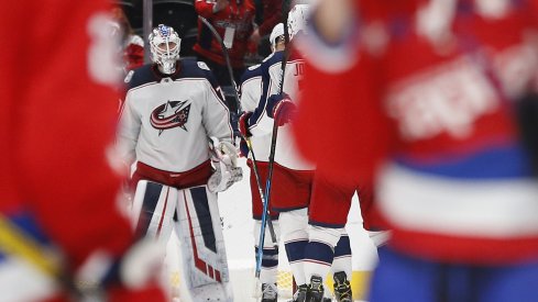 Joonas Korpisalo is averaging a .903	SV% and 2.81 GAA this season for the Columbus Blue Jackets.