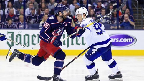 Boone Jenner has nine goals and ten assists for 19 points this season with the Columbus Blue Jackets.