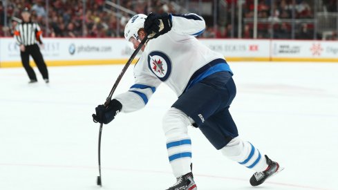 Patrik Laine shows off his patented one-timer