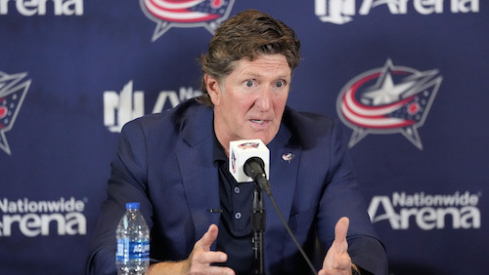 Columbus Blue Jackets introduce Mike Babcock as their new head coach during a press conference at Nationwide Arena.