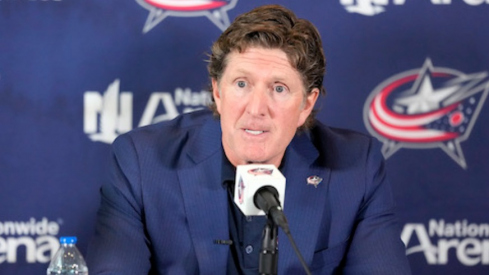 Columbus Blue Jackets name Mike Babcock as their new head coach during a press conference at Nationwide Arena.