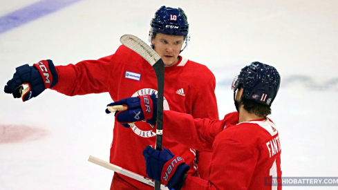 Dmitri Voronkov and Adam Fantilli