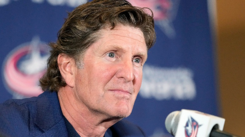 Columbus Blue Jackets introduce Mike Babcock as their new head coach during a press conference at Nationwide Arena. 