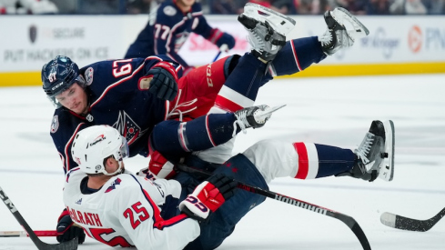 Watch Brad Marchand Break Cam Atkinson s Stick Before a Key