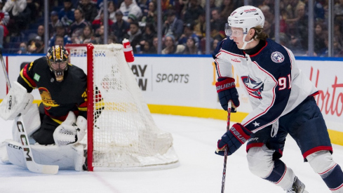 The Columbus Blue Jackets signed restricted free agent Kent Johnson to a three-year contract worth $5.4 million Saturday. #CBJ