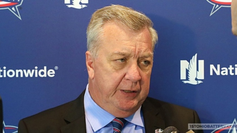 Don Waddell at his press conference introducing him as president, general manager, and alternate governor of the Columbus Blue Jackets on Wednesday, May 29.