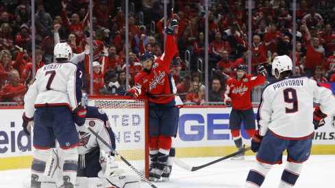 The Columbus Blue Jackets gave up five goals in the first period and were never in the game Saturday in a 6-2 loss to the Washington Capitals.