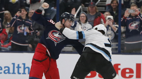 Damon Severson's fight gave the Columbus Blue Jackets a spark Thursday night, but the CBJ came up short in overtime to the Utah Hockey Club.