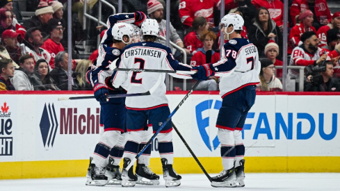 The CBJ grabbed a huge two points in the standings Thursday, led by two goals from James van Riemsdyk, a three-assist effort from Boone Jenner, and a sharp night from Daniil Tarasov in a 5-2 win over the Red Wings.