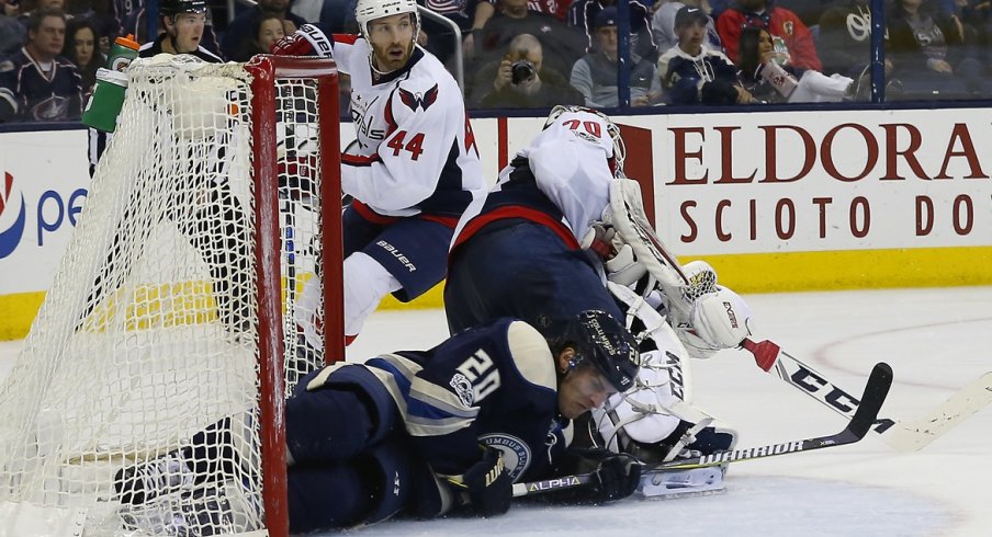 Brandon Saad: In the net, not putting it in the net.