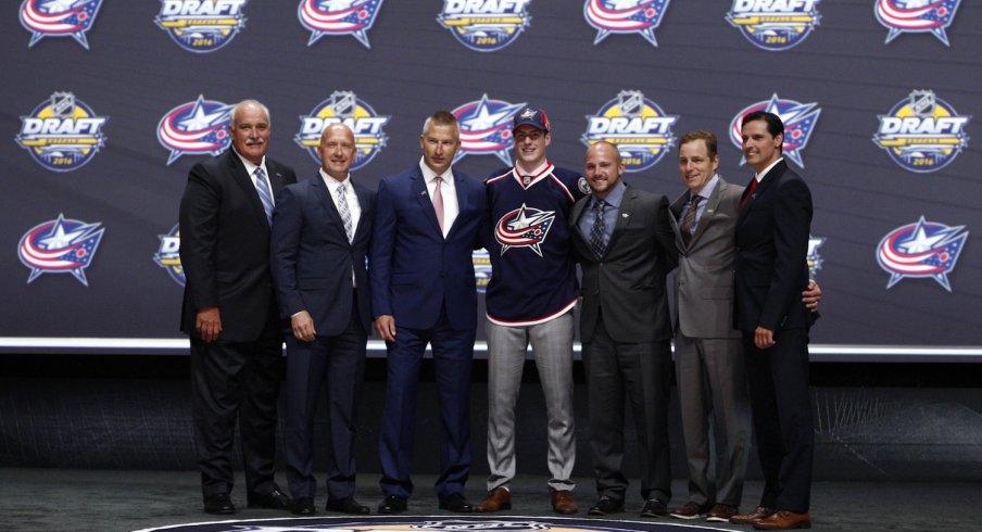 Pierre-Luc Dubois after being selected in the 2016 NHL Entry Draft