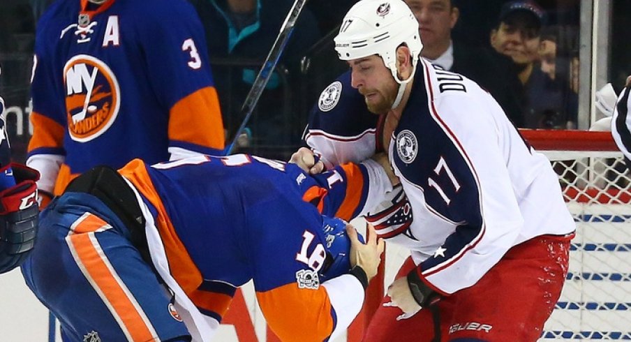 Brandon Dubinsky brought it with Andrew Ladd