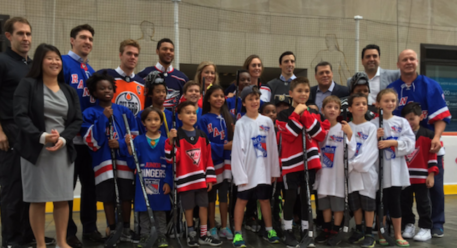 Seth Jones and other NHL superstars help kids out at the Today Show