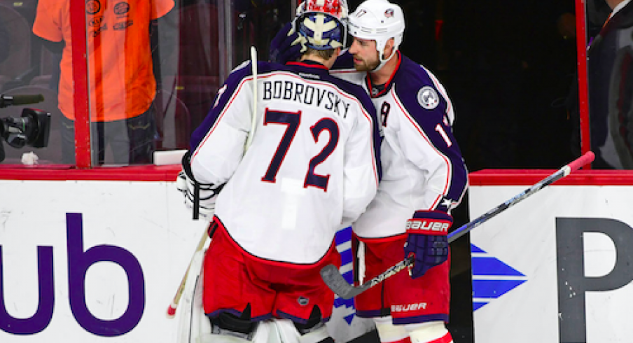 Brandon Dubinsky and Sergei Bobrovsky