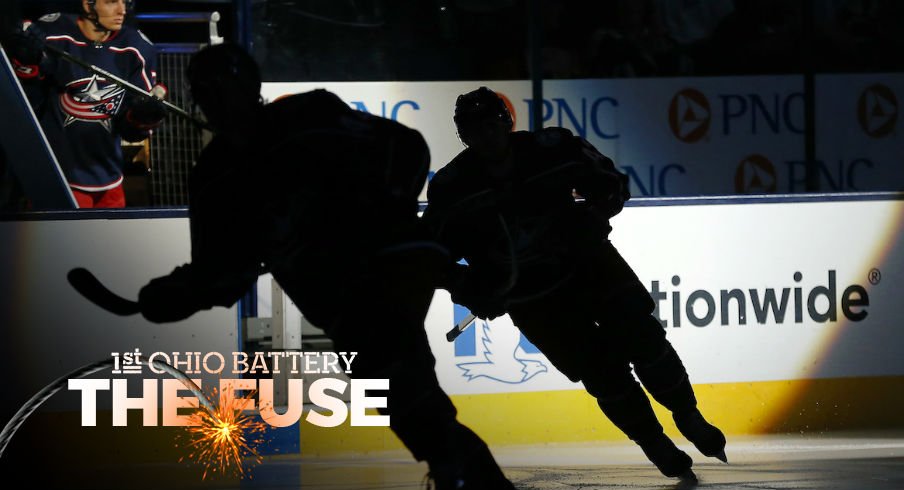 The Columbus Blue Jackets take the ice at Nationwide Arena