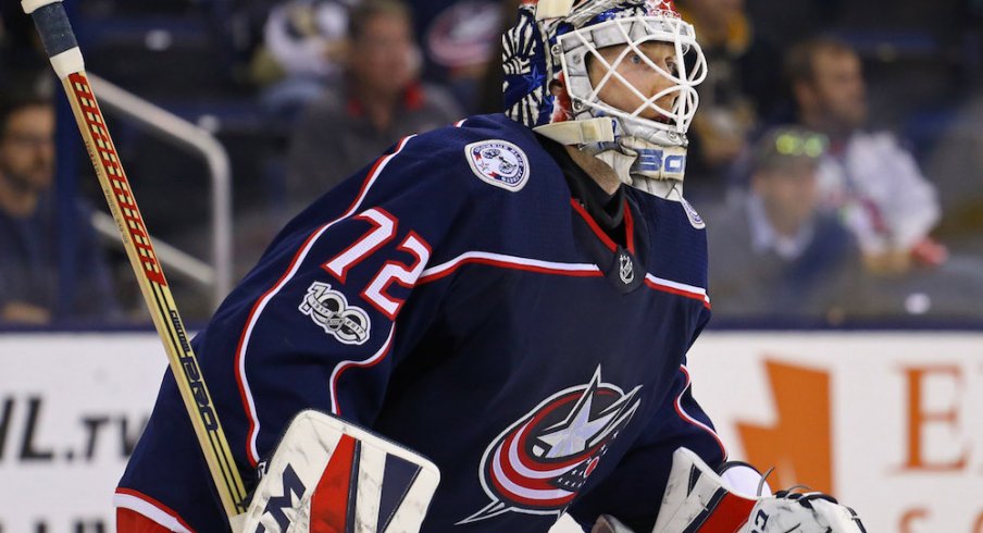 Blue Jackets goaltender Sergei Bobrovsky.