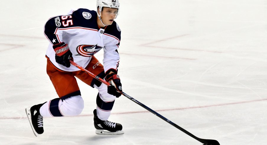 Columbus Blue Jackets defenseman Markus Nutivaara